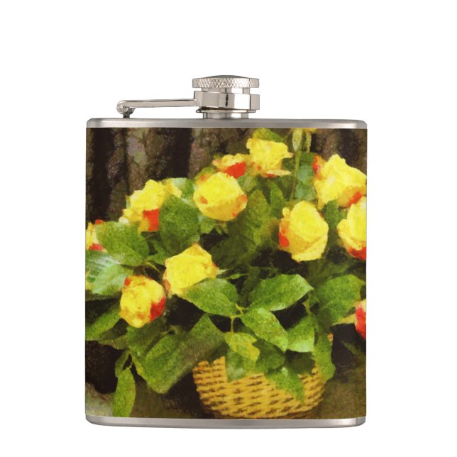 Rosenkörbe Flachmann (Vorderseite)