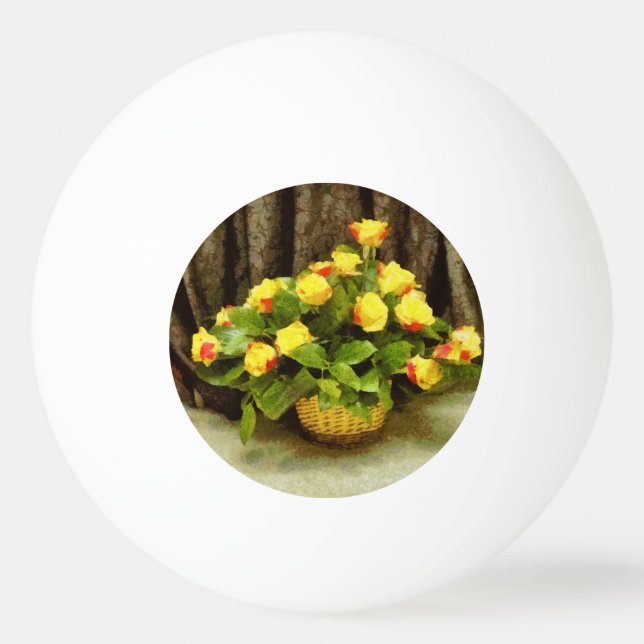 Rosenkörbe Tischtennisball (Vorderseite)