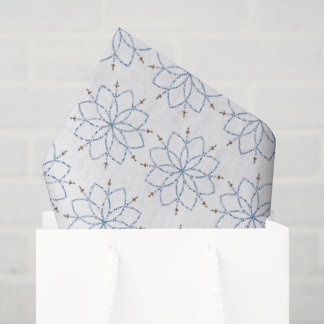 Rosenkranz blühende blaue Blume Seidenpapier