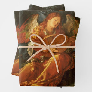 Rosenkranzfest Engel von Albrecht Dürer Geschenkpapier Set