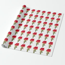 Rosenkunst auf weißem Hintergrund Geschenkpapier