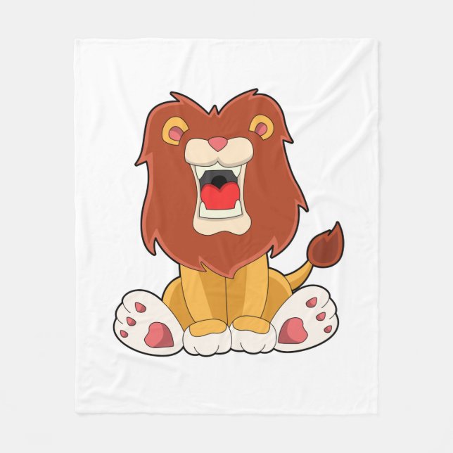 Rosenlion Fleecedecke (Vorderseite)