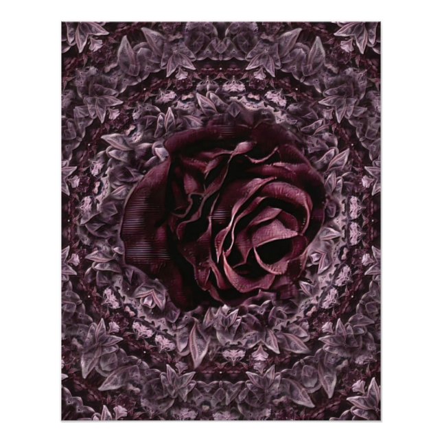 Rosenmandala  poster (Vorderseite)