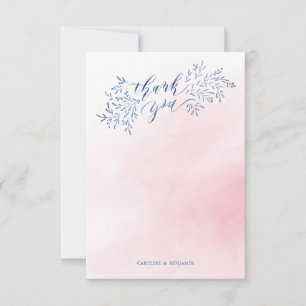 Rosenmarinebranche, rustikale Blumenkalligraphie V Dankeskarte