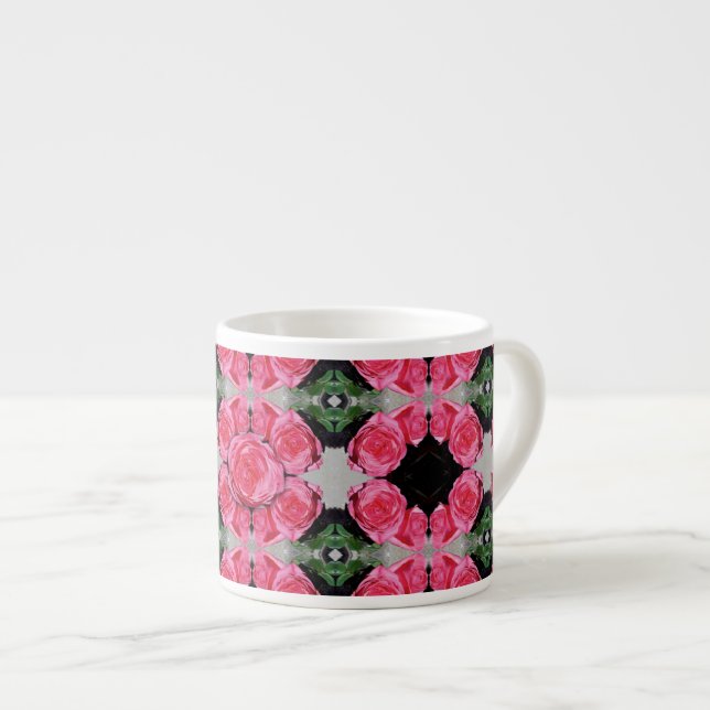 Rosenmuster Espressotasse (Vorderseite Rechts)
