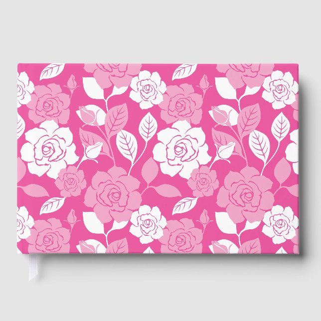 ROSENMUSTER IN ROSA GÄSTEBUCH (Vorderseite)