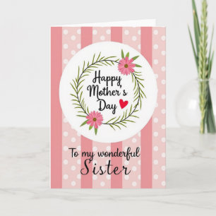 Rosenmuster Mutter Schwester Karte