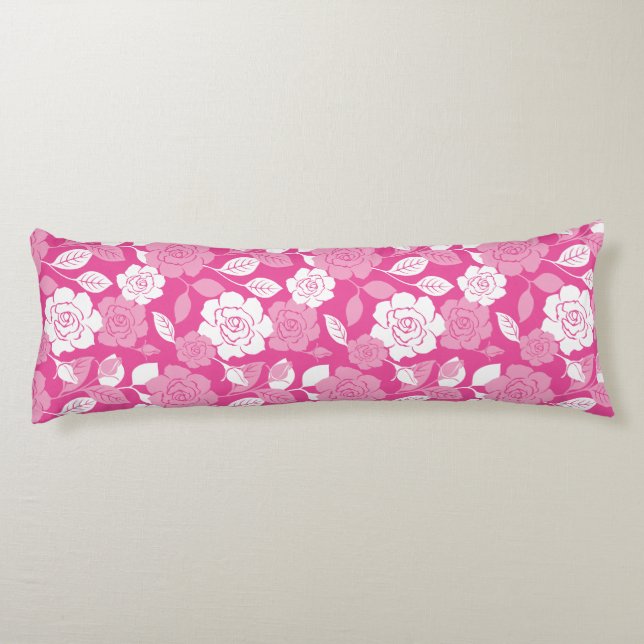 ROSENMUSTER (ROSA) SEITENSCHLÄFERKISSEN (Rückseite)