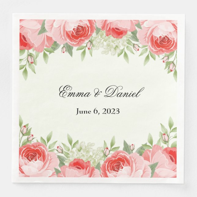 Rosenpapier Napkins Serviette (Vorderseite)