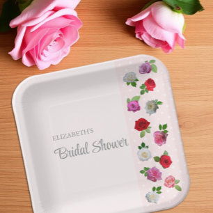 Rosenparty Junggesellinnenabschied Pappteller