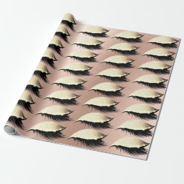 Rosenpulver Gold Glitzer Eyes Lashes Gold Geschenkpapier