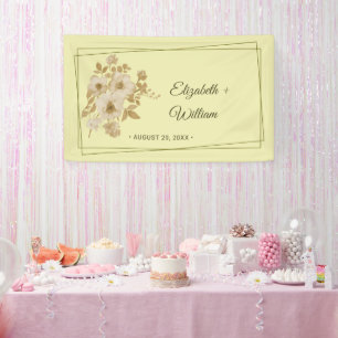 Rosenrahmen – Himmlische Gelbe Hochzeit Banner