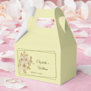 Rosenrahmen – Himmlische Gelbe Hochzeit Geschenkschachtel