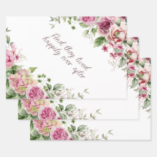 Rosenrahmen Personalisiert Geschenkpapier Set