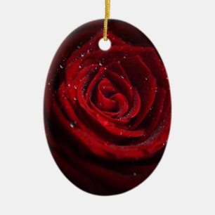 Rosenreben Herz Muster Blume Frieden Liebe Schicks Keramikornament