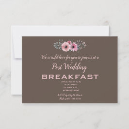 Rosenrosen auf Brown Wedfast RSVP Karte