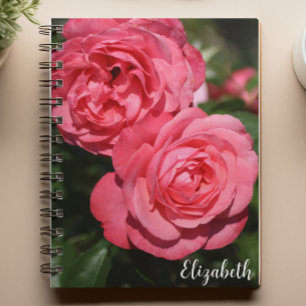 Rosenrosen Blumenfotografie Elegant Custom Notizblock