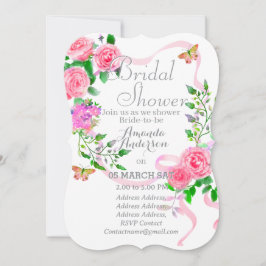 Rosenrosen-Brautparty Feiertagskarte