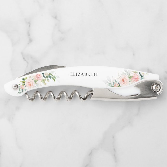 Rosenrosen-Brautparty Kellnermesser (Rückseite)