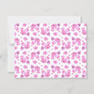Rosenrosen Gemusterte Postkarte