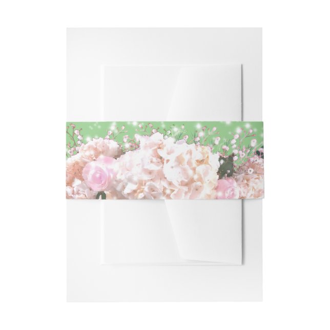 Rosenrosen Hochzeitssache Einladungsbanderole (Vorderseite Beispiel)
