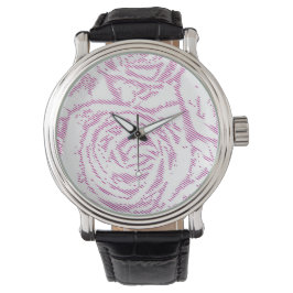 Rosenrosen in Linie Armbanduhr