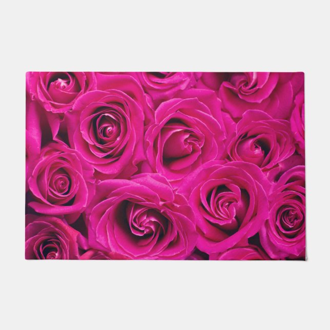 Rosenrosen (Liebe und Romantik) Fußmatte (Vorderseite)