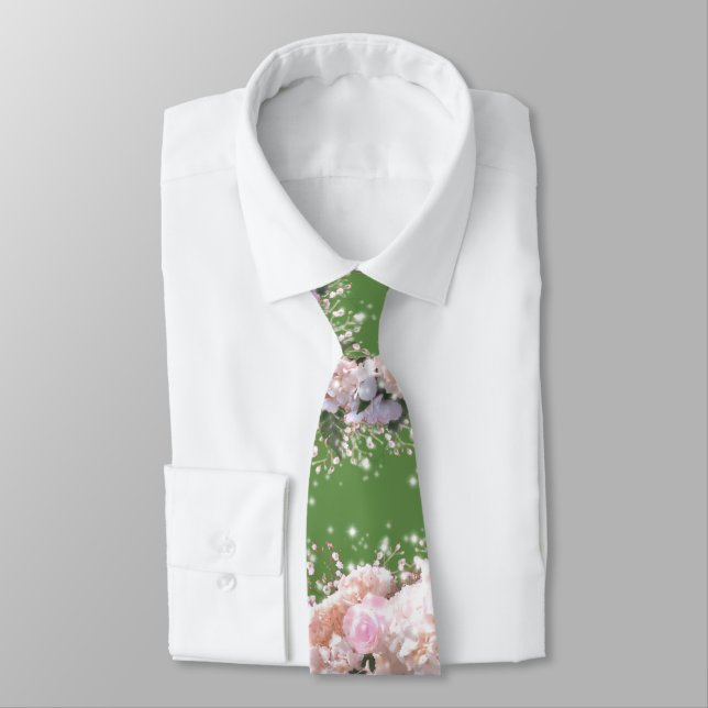 Rosenrosen, rosa Hydrangeas Krawatte (Gebunden)