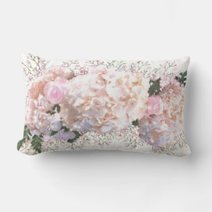 Rosenrosen, rosa Hydrangeas Lendenkissen