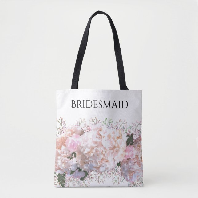 Rosenrosen, rosa Hydrangeas Tasche (Vorderseite)