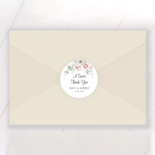 Rosenrosen, rot, klassisch, runder Sticker (Von Creator hochgeladen)