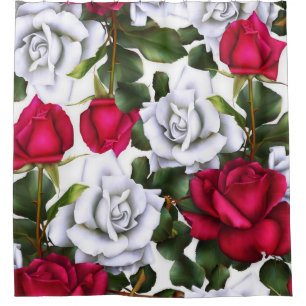 Rosenrosen Shabby Chic Rustikal Modernes Glam Duschvorhang