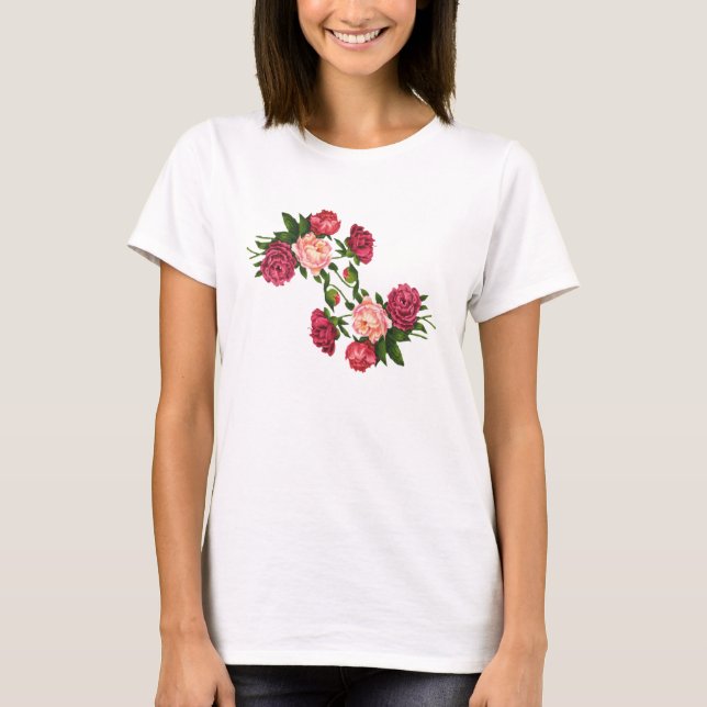 Rosenrosen-Shirt T-Shirt (Vorderseite)