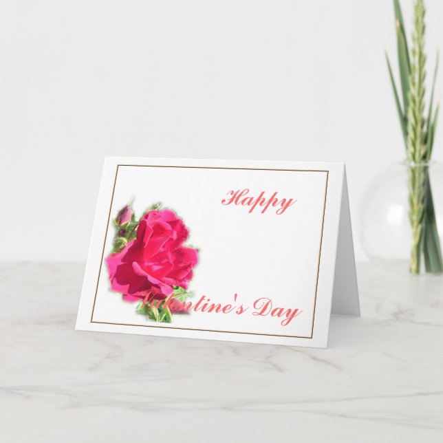 Rosenrosen, Valentinstag Feiertagskarte (Vorderseite)
