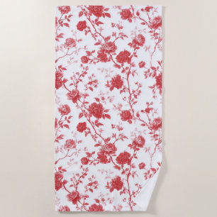 Rosenrot Floral Strandtuch