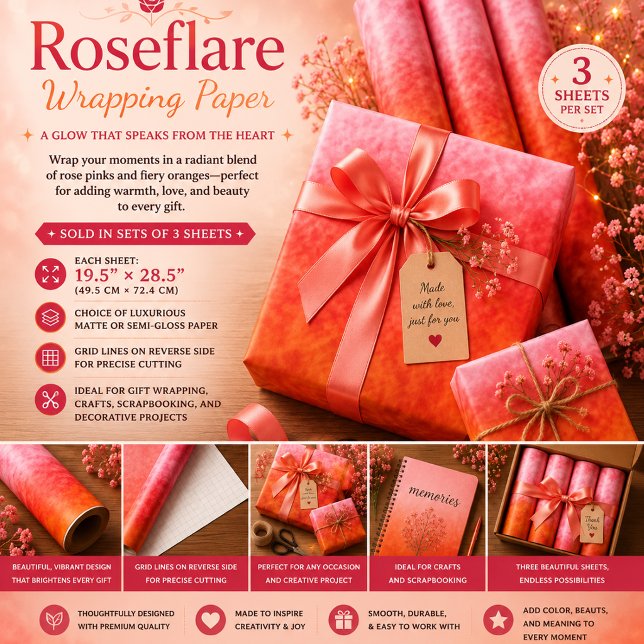 Rosenschimmer Geschenkpapier Set (Von Creator hochgeladen)