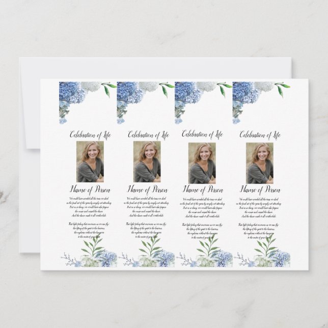 Rosenschmetterlinge Beerdigung von Lesezeichen Einladung (Vorderseite)