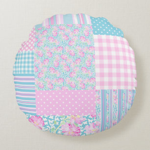 Rosenschmetterlinge Imitate Patchwork Rundkissen Rundes Kissen