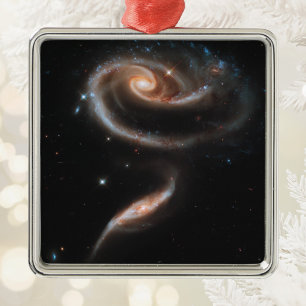 Rosenspiralgalaxien Ornament Aus Metall