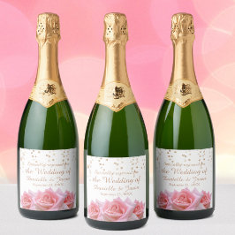 Rosensteine auf der Glitzy White Sparkling Weinkel