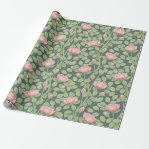 Rosensteine auf Schieferblau (groß) Geschenkpapier