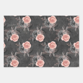 Rosensteine aus Rosenholz Geschenkpapier Set