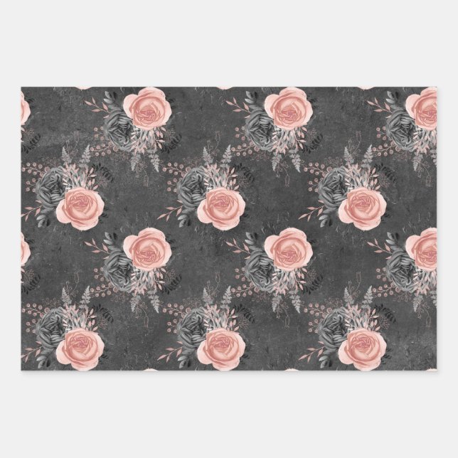 Rosensteine aus Rosenholz Geschenkpapier Set (Vorderseite)