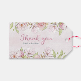 Rosenstrahlen Hochzeit Danke, dass Sie Tags Geschenkanhänger