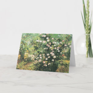Rosenstrauch in Blüte von Vincent van Gogh Karte