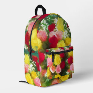 Rosenstrauß-Malerei - Süße originelle Blumenkunst Bedruckter Rucksack
