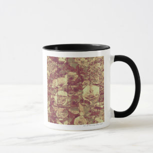 Rosentarnungsmuster auf mit Ziegeln gedecktem Tasse