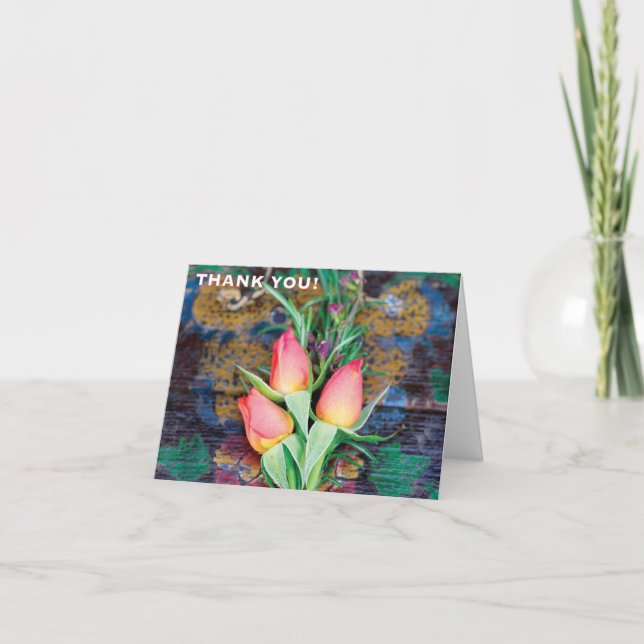 Rosentrio, vielen Dank - Note Card Dankeskarte (Vorderseite)