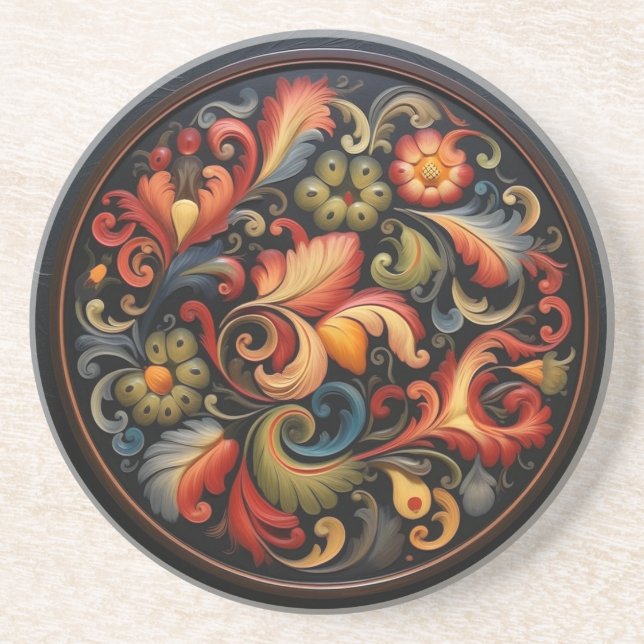 Rosepaint Modern 4 von 6 Getränkeuntersetzer (Vorne)