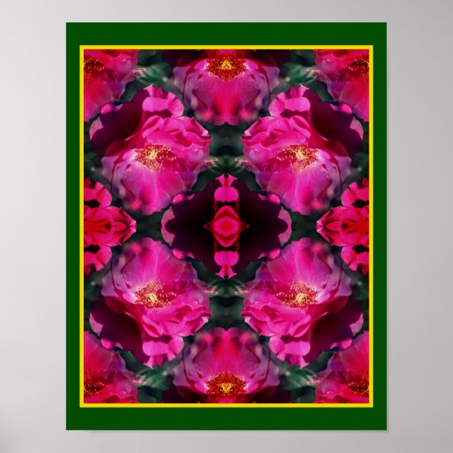 Roses Abstrakte Art Poster (Vorne)
